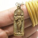 MAA LAXMI LAKSHMI HINDU GODDESS & OM OHM AUM AMULET RICH LUCKY PENDANT NECKLACE