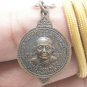 LP BOONYEN NAGA COIN THAI CHIANG MAI BUDDHA AMULET LUCKY BLESS PENDANT NECKLACE
