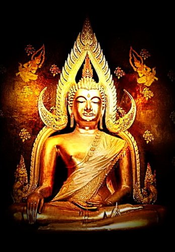 BLESSED IN 1971 BUDDHA CHINNARAJ THAI AMULET SUCCESS LUCKY RICH PENDANT NECKLACE