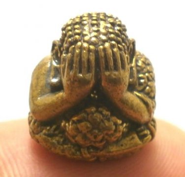 TINY BALL LP TIM PIDTA PITTA SANGKAJAI RICH LUCKY HAPPY BUDDHA THAI MINI AMULET