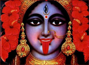 MAHA KALI KALIKA DEVI TRIDENT TRISHULA OM AUM AMULET HINDU GODDESS DEITY PENDANT