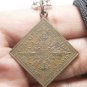 1989 LP DOO PROM BRAHMA RASAMI COIN THAI AMULET LIFE PROTECTION PENDANT NECKLACE