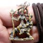DURGA PARVATI KALI UMA DEVI BRASS AMULET GODDESS SHAKTI HINDU DEITY PENDANT GIFT