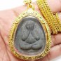 BEAUTIFUL LP PAE PIDTA PITTA CLOSE EYE BUDDHA THAI MAGIC AMULET PENDANT NECKLACE
