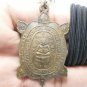 LP LEW MAGIC TURTLE BLESSED IN 1982 THAI LUCKY LIFE AMULET PENDANT COIN NECKLACE