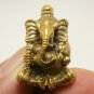 TINY GANESH GANESHA BLESS HINDU GOD DEITY BRASS MINI AMULET SUCCESS WIN OBSTACLE