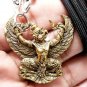 PHAYA KRUT GARUDA EAGLE FIGHT NAGA NAK AMULET STRONG PROTECTION PENDANT NECKLACE