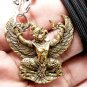 PHAYA KRUT GARUDA EAGLE FIGHT NAGA NAK AMULET STRONG PROTECTION PENDANT NECKLACE