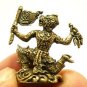 HANUMAN TINY BRASS AMULET WARRIOR LORD MONKEY KING MUAY THAI STRONG PROTECTION