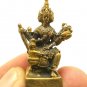 LORD BRAHMA HINDU MINI BRASS AMULET PHRA PHROM BLESSING SUCCESS OF CREATIVE IDEA
