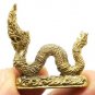 PHAYA NAK REAL THAI MINI BRASS AMULET POWERFUL NAGA SNAKE BUDDHA LIFE PROTECTION