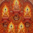 THAI ANTIQUE AMULET PENDANT 5 OF LORD BUDDHA LUCKY SUCCESS PEACEFUL HAPPY LIFE