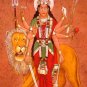 HINDU GODDESS AMULET PENDANT & GOLD PLATED NECKLACE DURGA UMA DEVI PARVATI KALI