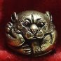 THAI SATURDAY MINI AMULET LUCKY NICE LIFE TINY NAKPROK NAGA SNAKE PROTECT BUDDHA
