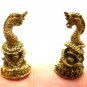 THAI MINI AMULET DUO TINY NAGA NAK SNAKE BUDDHA GUARDIAN BLESSED LIFE PROTECTION