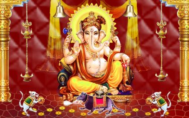 GANESHA GANESH GANAPATI VINAYAKA GOD AUM OM HINDU BRASS AMULET PENDANT NECKLACE