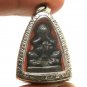 THAI BLACK BUDDHA AMULET PENDANT POWERFUL LIFE PROTECTION PIDTA PITTA CLOSE EYES
