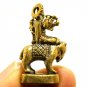 HINDU MINI BRASS AMULET MAA DURGA PARVATI KALI UMA DEVI RIDE LION GODDESS SHAKTI