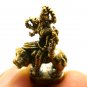 HINDU MINI BRASS AMULET MAA DURGA PARVATI KALI UMA DEVI RIDE LION GODDESS SHAKTI