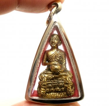 THAI BUDDHA PENDANT PHRA SIVALEE SIVALI NAGA SNAKE AMULET LUCKY TRADE MONEY RICH