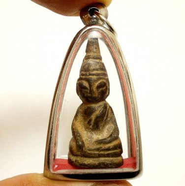 LAOS BUDDHA CHIANGROONG AMULET PENDANT BLESSED LUCKY HAPPY PEACEFUL HEALTHY LIFE