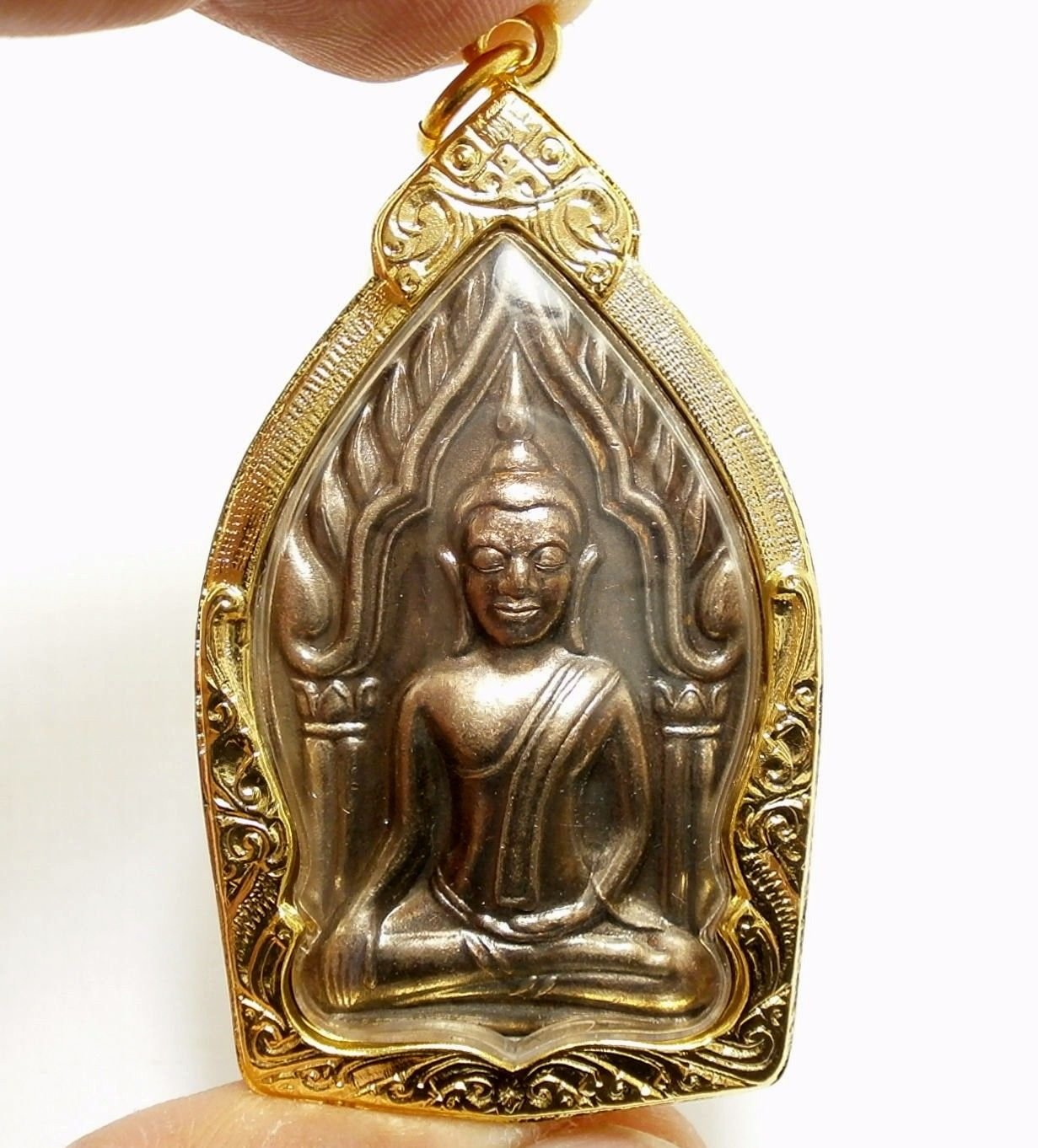 BIG KHUNPAEN GUMAN THONG LP POON THAI LOVE AMULET REAL PENDANT LUCKY ...