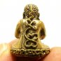 LP MOON THAI MINI BRASS AMULET PIDTA CLOSE EYE BUDDHA LIFE PROTECTION MAGIC YANT