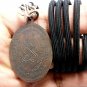 LP TOB COIN BLESSED 1975 THAI MIRACLE AMULET PENDANT NECKLACE LUCKY RICH SUCCESS