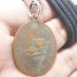 LP FAN AJARO COIN BLESSED 1970 THAI BUDDHA AMULET LUCKY SUCCESS PENDANT NECKLACE