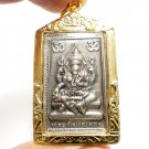 GANESHA GANAPATI VINAYAKA GANESH & LORD BRAHMA HINDU DEITY AMULET LUCKY PENDANT