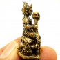 THAI MINI AMULET PHAYAYOM KING OF DEATH SIT SKULL THRONE BLESS STRONG PROTECTION