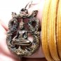 THAI LORD BUDDHA BEAUTIFUL ART CRAFT BRASS AMULET PENDANT LUCKY SUCCESS NECKLACE