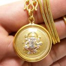 GANESHA GANAPATI VINAYAKA LORD GANESH MAGIC HERMIT PENDANT GOLD PLATED NECKLACE