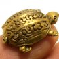TINY TURTLE THAI MINI BRASS AMULET BLESS MAGIC YANT RICH LUCKY WEALTH CHARM GIFT
