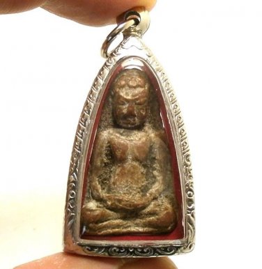 CAMBODIA KHMER BUDDHA GENUINE ANTIQUE BLESSED AMULET PENDANT LUCKY RICH SUCCESS