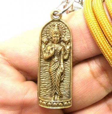 MAA LAXMI LAKSHMI DEVI HINDU GODDESS RICH LUCKY BLESSED PENDANT AMULET NECKLACE