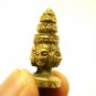 LORD BRAHMA 4 FACES HINDU MINI BRASS AMULET PHRA PHROM MAGIC BLESS LUCKY SUCCESS