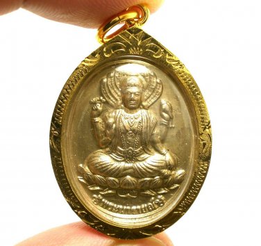 LORD VISHNU PRESERVER GOD & MAA LAKSHMI LAXMI HINDU MIRACLE BLESS AMULET PENDANT
