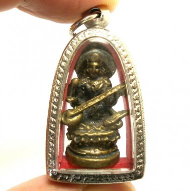 SARASWATI DEVI HINDU TRIDEVI DEITY GODDESS WISDOM LUCKY SUCCESS HEALING PENDANT