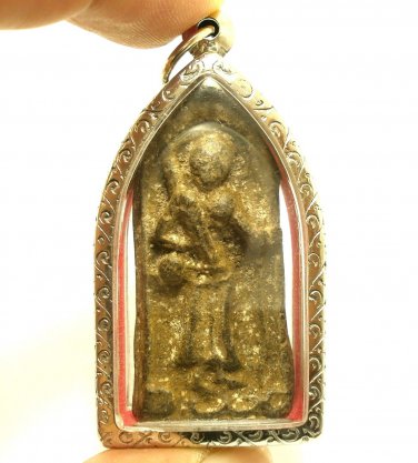 LP GUAY SIVALI BUDDHA AMULET BLESSED 1972 PHRA SIVALEE PENDANT LUCKY MONEY RICH