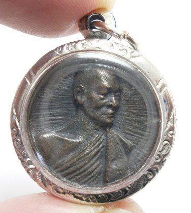 LP PAE THAI BUDDHA PENDANT REAL AMULET MAGIC YANT COIN SUCCESS HAPPY LUCKY CHARM