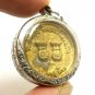 LP KOON BRASS COIN THAI BUDDHA MIRACLE LUCKY PENDANT AMULET MULTIPLY MONEY RICH