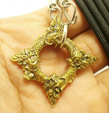 NAGA NAK SNAKE PENDANT BLESSED AMULET NECKLACE CHARM THAI LOVE APPEAL ATTRACTION