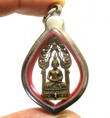 LORD BUDDHA NIRUNTARAI THAI AMULET STRONG PROTECTION WIN OBSTACLE LUCKY PENDANT