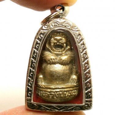 TIGER LP MOON BLESSED 1996 THAI MAGIC AMULET MIRACLE PENDANT LUCKY RICH SUCCESS