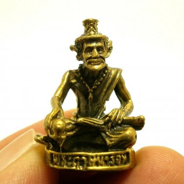 HERMIT NAROD THAI MINI AMULET GURU COOKING MEDICINE HEALING GOOD HEALTH TALISMAN