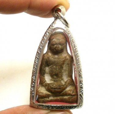 KHMER BUDDHA CAMBODIA GENUINE ANTIQUE BLESSED AMULET PENDANT LUCKY RICH SUCCESS