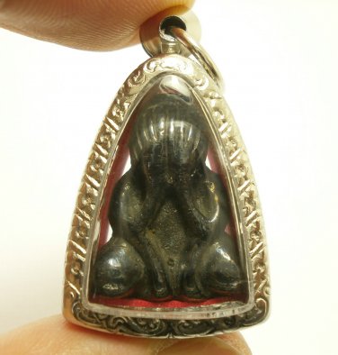 PIDTAWAN PIDTA PITTA CLOSE EYES EARS ANUS THAI BUDDHA MAGIC METAL AMULET PENDANT