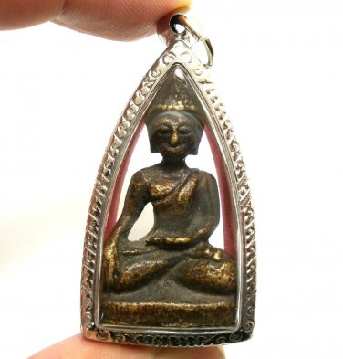 CHIANGROONG AMULET PENDANT LAOS BUDDHA BLESSED LUCKY HAPPY PEACEFUL HEALTHY LIFE