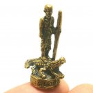 THAI MINI AMULET LP SOOK ON MAGIC CROCODILE BLESS LIFE PROTECTION SIAM TINY GIFT